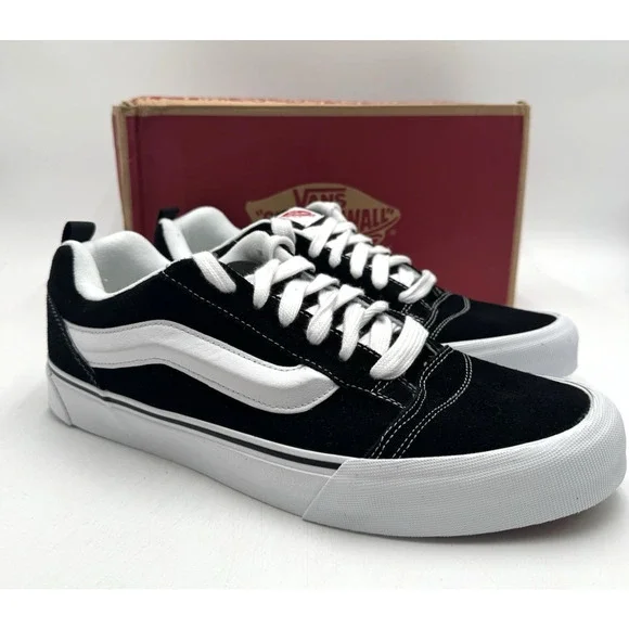 Vans KNU SKOOL Men's NEW Casual Shoe Black/White US Size 13 Medium - Picture 1 of 11